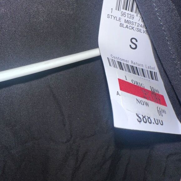 Bar III Tell Me About It Silver Stud Swim Cover Up - Picture 7 of 8